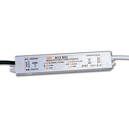 Zasilacz LED 12V/24V -10W IP67