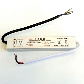 Zasilacz LED 12V/24V -15W  IP67